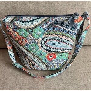 Vera Bradley Citrus Paisley Utility Cross body purse. Like new!
